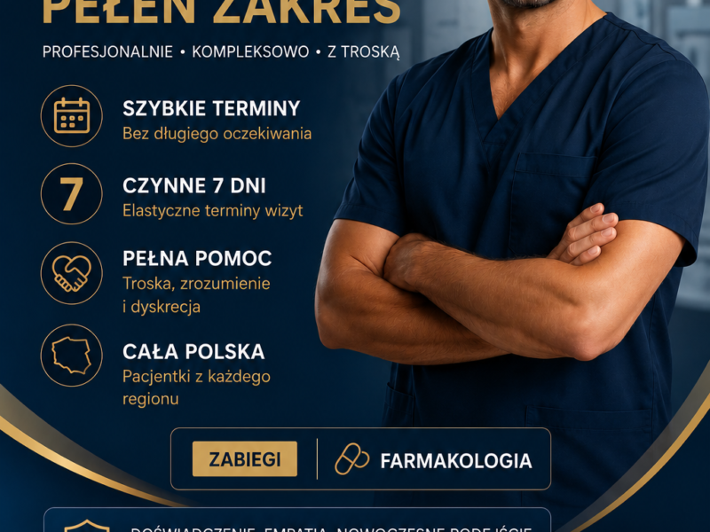 Ginekolog pełen zakres szybkie terminy 24h