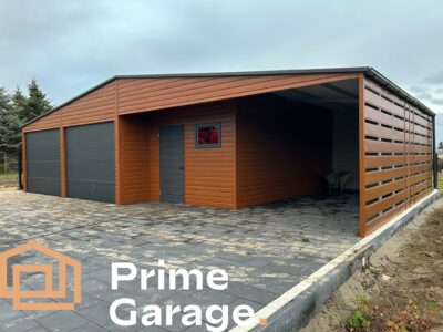 Garaż blaszany na wymiar | Producent PrimeGarage | Dowolny rozmiar | Montaż w całej Polsce