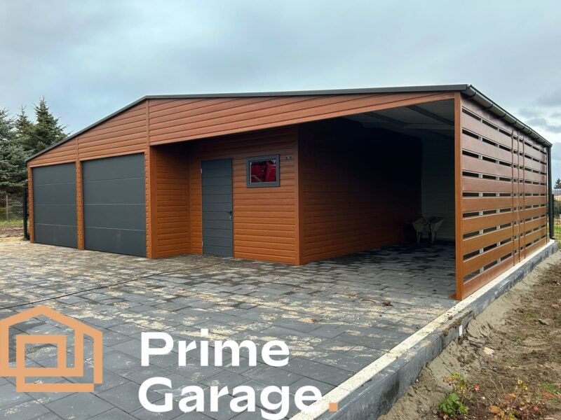 Garaż blaszany na wymiar | Producent PrimeGarage | Dowolny rozmiar | Montaż w całej Polsce