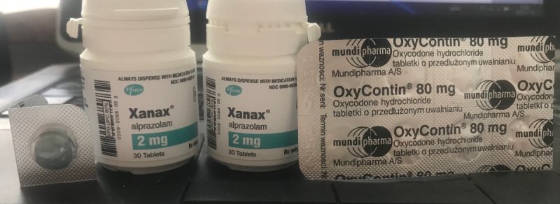 Xanax, oxycontin, clonozepam, relanium